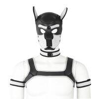 Removable Puppy Hood Full Face with Collar Chest Harness Belt Sexy SM Fetish Body Dog Cosplay Costume for Dropshipping