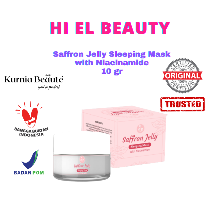 [BPOM] SAFFRON JELLY SLEEPING MASK 10 gram ORIGINAL BY HIEL BEAUTY