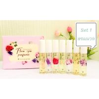 Flora spa perfume น้ำหอมสปาพฤกษา น้ำหอมกลิ่นดอกไม้ไทย เซ็ตทดลองความหอม  ( SET 1 ) นวลละไมแบบไทย น้ำหอมขนาดพกพา ขนาดขวดละ 5 ml. 7 กลิ่น