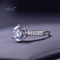 Inbeaut 925เงิน2กะรัต8มิลลิเมตรที่ยอดเยี่ยมตัด D สีผ่านเพชรทดสอบ Moissanite ลูกศรแหวนสำหรับผู้หญิงของขวัญแต่งงานเครื่องประดับ Fine