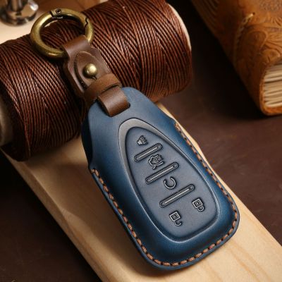 Luxury Car Key Case Cover Leather Fob Protect Keychain Accessories for Chevy Chevrolet Captiva Cruze Malibu Sail Keyring Holder