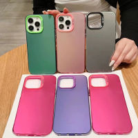 ?TH Stock+COD?การ์ดเลเซอร์ไล่โทนสี IMD สีเคสโทรศัพท์ For iPhone 11 Pro Max 12 Pro Max 13 Pro Max 14 Pro Max 14 Plus กรอบป้องกันเลนส์ หลุมขนาดใหญ่ ป้องกันการตก เคสไอโฟน