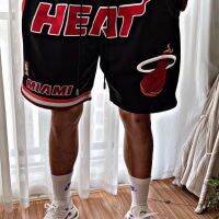 กางเกงเทรนนิ่งบาสเก็ตบอล NBA Heat กางเกงห้าจุดแบบลำลองของเวด