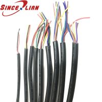 26AWG 28 AWG Signal Cable Line RVV 2/3/4/5/6/7/8/9/10 Cores TC Copper Conductor Electric RVV Black sheathed wire Mounting Wire