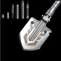 Outdoor Titanium Camping Shovels Multifunction Folding Shovel Metal Hunting Self Defense Garden Hand Shovels For Hiking