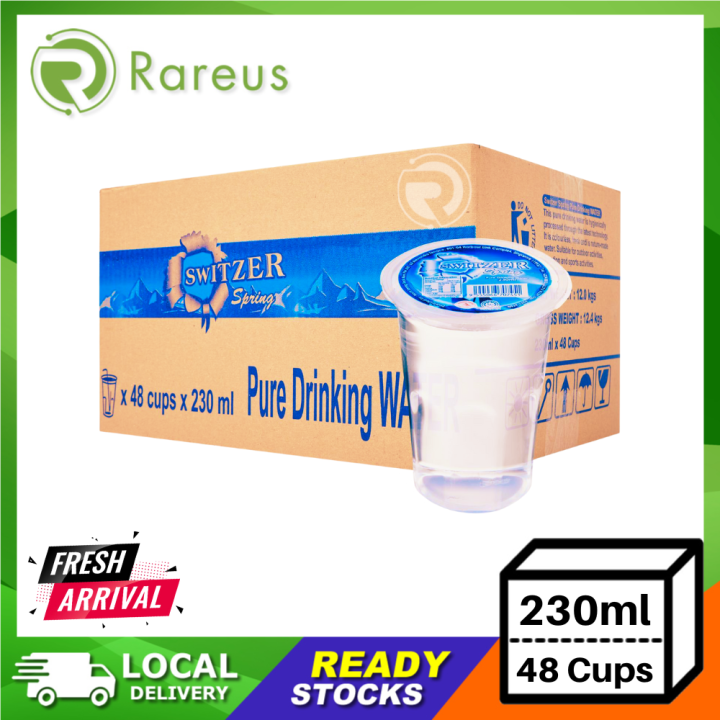 Switzer Pure Drinking Water CUPS (230ml x 48 Cups) Lazada Singapore