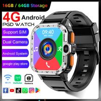 2023 ใหม่อัพเกรด PGDWatch 1.99“ หน้าจอ Android 8.1 Quad core 4G Net Dual Chip สมาร์ทวอทช์ GPS WiFi กล้องคู่ 8MP Men Smartwatch