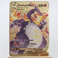 【YF】 New TAKARA TOMY Pokemon Cards Metal Card V PIKACHU Charizard Golden Vmax Kids Game Collection Christmas Gift Toy