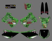 Motorcycle New Style Team Graphics Background Decal And Sticker Kit For Kawasaki KX85 KX100 KX 85 100 2001 2002 2003 2004-2013