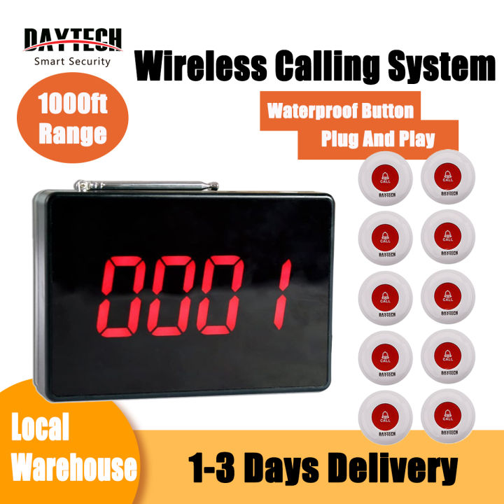 จัดส่ง1-2วัน-daytech-wireless-calling-system-ระบบโทรไร้สายพร้อมจอ-lcd-สำหรับร้านอาหาร-ร้านกาแฟ-ธนาคาร