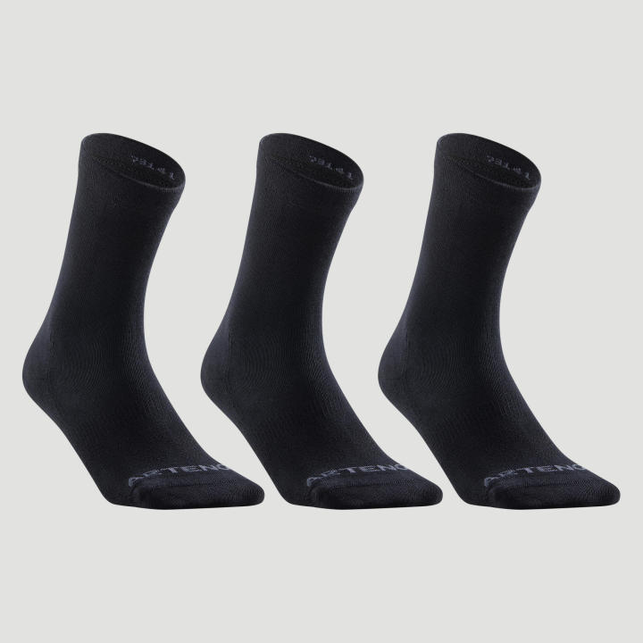 Decathlon Artengo High Tennis Socks RS 160 Tri-Pack - Black | Lazada PH