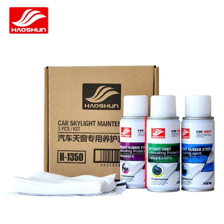 Automobile sunroof track lubricant cleaning kit skylight rubber strip ...