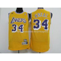 In Stock!Shaquille ONeal LAL Los Angeles Lakers NBA Jerseys Strawball Straws T-Straws 34 Retro Yellow Big Shark Superb Mesh