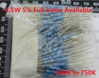 500PCS 1/2W 0.5W Oxide Carbom Metal Film Resistor 200K/220K/240K/270K/300K/330K/360K/390K/430K/470K/510K/560K/620K/680K/750K/Ohm