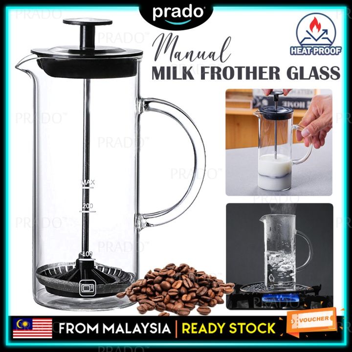 Bialetti Manual Glass Milk Frother
