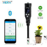 Yieryi Bluetooth Soil Tester เครื่องวัดกรดด่าง pH Temperature Tester เครื่องทดสอบสารอาหารไฮโดรโปนิกส์สำหรับสวน, สนามหญ้า, เรือนกระจก