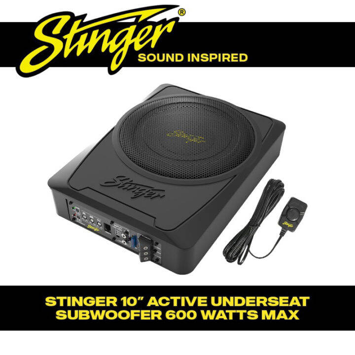 Stinger Car Underseat Active Subwoofer Car Active Subwoofer 600Watts Max Lazada