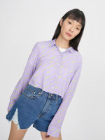 มอสซิโม®  M3350-0002 เสื้อเชิ้ต Standard Crop Zipper Shirt - Purple