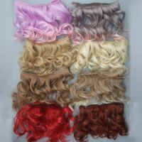 15cm curly wave wigs hair for doll red white brown black color Hair Natural Color braided Wigs for BJD Doll hair