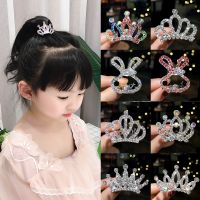 （A VOGUE）♠❅▲ Korean Childrens Hairpin Crown Headband Insert Comb Headdress Little Girl Princess Super Cute Hair Accessories