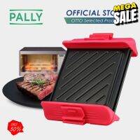 Home88Shop PALLY กระทะย่าง COOKEASY ทรงเหลี่ยม กระทะ Non-Stick สำหรับไมโครเวฟ กระทะเคลือบหิน กระทะไร้น้ำมัน กระทะ เทฟล่อน