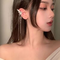 Korean Elegant Elf Butterfly Clip Earrings For Women Girls Fashion Long Tassel No Piercing Ear Cuff Jewelry Gifts