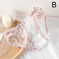 Fnr8กางเกงในสตรี Soft Sexy Lace See-Through Underpants Underwear