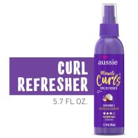 Aussie Miracle Curls Curl Refresher Spray Gel, Max Hold, For All Hair Types 5.7 fl oz จับลอน ลดการชี้ฟูของเส้นผม