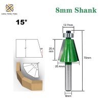 LANG TONG TOOL 1 Pc 8mm Shank Chamfer Router Bits 11.5 องศาเครื่องตัดมิลลิ่งสําหรับไม้ Woodorking Bit Machine Tools LT072