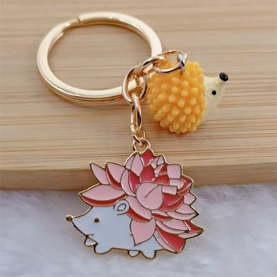 Lovely Hedgehog Key Ring Lovers Little Intimate Gift Fashion Men and Womens Creative Gift Key Hedgehog Pendant Key Chain Key Chains