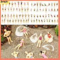 BRAIN 10pcs ร้อน ท่าสีผสม ตกแต่งบ้านตุ๊กตา ตัวเลขคน คนว่ายน้ำ ทิวทัศน์รถไฟ ตัวละคร DIY