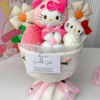 Sanrio Kuromi Cinnamoroll Mymelody Pompurin Hello Kitty น่ารักคิตตี้ตุ๊กตาการ์ตูนช่อดอกไม้อะนิเมะน่ารักเด็กผู้หญิง Valentine39; S วันเกิด