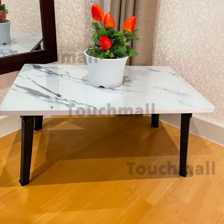 โต๊ะญี่ปุ่นสี่เหลี่ยมขนาด-40-60cm-ลายหินอ่อนขาวโต๊ะพับ-โต๊ะทำงาน-โต๊ะเขียนหนังสือ