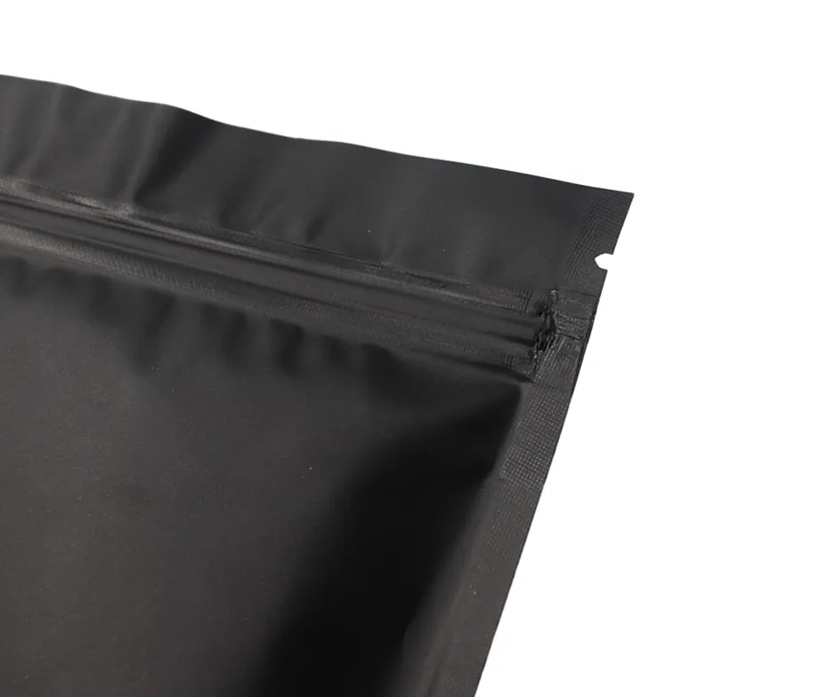 6x8 Black Smell Proof Zip Lock Bags Sealable Mylar Food Herb
