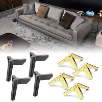 4Pcs Metal Furniture Legs 3.94inch Height Triangle Furniture Feet Heavy Duty Cabinet Sofa Support Leg Anti-Slip Desk Leg Furniture Protectors Replacem