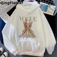 เสื้อมีฮู้ด Vogue ผู้หญิง Ulzzang Streetwear เสื้อสวมศีรษะสตรีฮิปฮอป Y2k อะนิเมะที่สวยงาม