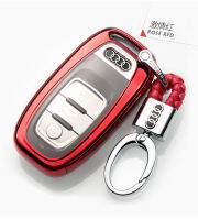 Jujwe TPU + PC ที่ครอบกุญแจ AUDI,จี้พวงกุญแจโลหะผสม AUDI,ที่ใส่กุญแจ,พวงกุญแจแหวน,keyfob เคสสำหรับ AUDI 2018ปี A6L/A4L/A5/A7/A8L/Q5/Q7/S5/S6