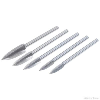 HH-DDPJ5pcs/set 3mm Shank Wood Carving Engraving Drill Bit Milling Cutter Knife Hss Woodworking Tools J27 21