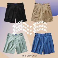 THE CRACKER : Explorer pants : กางเกงขาสั้น เอวสูง-ธรรมดา ปรับขนาดตรงเอวได้