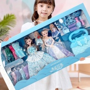 Bộ búp bê đồ chơi cho bé gái,công chúa Elsa thay váy