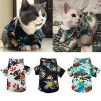 Pet Cat Clothes for Small Cats Dogs Spring/Summer Fashion Hawaii Cat Vest T-shirt Cotton Kitty Kitten Shirts Puppy Pet Clothing