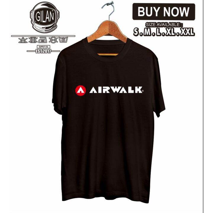 Airwalk Logo Pattern Short Sleeve Cotton Combed 30s T Shirt For Men Lazada Ph 