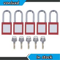 5ชุด Lockout Tagout ล็อคไนล่อน Loto Padlocks พร้อมฉลากเขียนได้สำหรับ38มม