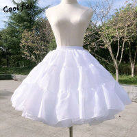 COOLFEL Womens Girls Lolita White ticoat Cosplay Party Prom Dress Short Underskirt Tulle Puffy Skirt Cute Girls Skirts