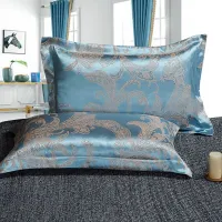 2PCS European-Style Luxury Jacquard Envelope Pillowcase 48x74cm Adult Pillowcase Pillowcase decorative satin pillowcase