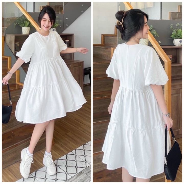 Đầm Suông Váy Suông Form Rộng In Hình Đẹp Kiểu Cách Họa Tiết Sáng Tạo Mới  Mẻ Tay Ngắn Xẻ Tà Phong Cách Basic Trẻ Trung Năng Động Tới 70kg TTDS0408 