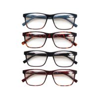 Reading Glasses Spring Hinge Blue Light Blocking Classic Rectangular Frame Men and Women Anti UV Computer Game Reader