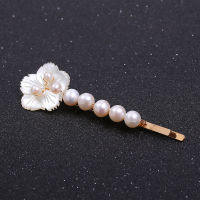 Spot Korean Version Of Freshwater Pearl Shell, Flower Blossoming Hair Clip Bangs, Elegant Temperament, Net Red