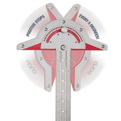 1Pcs T-Type Woodworkers Edge Rule Protractor Woodworking Ruler Angle Measure Stainless Steel Carpentry Layout Carpenter Tools