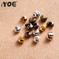 100pcs/Lot Multicolor Round End Crimp Beads Antique Stopper End Top Squeeze Spacer Beads For Jewelry Making Findings Wholesale Beads